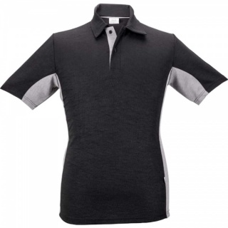 Premium Two Tone Contrast  Polo Shirt Black/Grey 230GSM